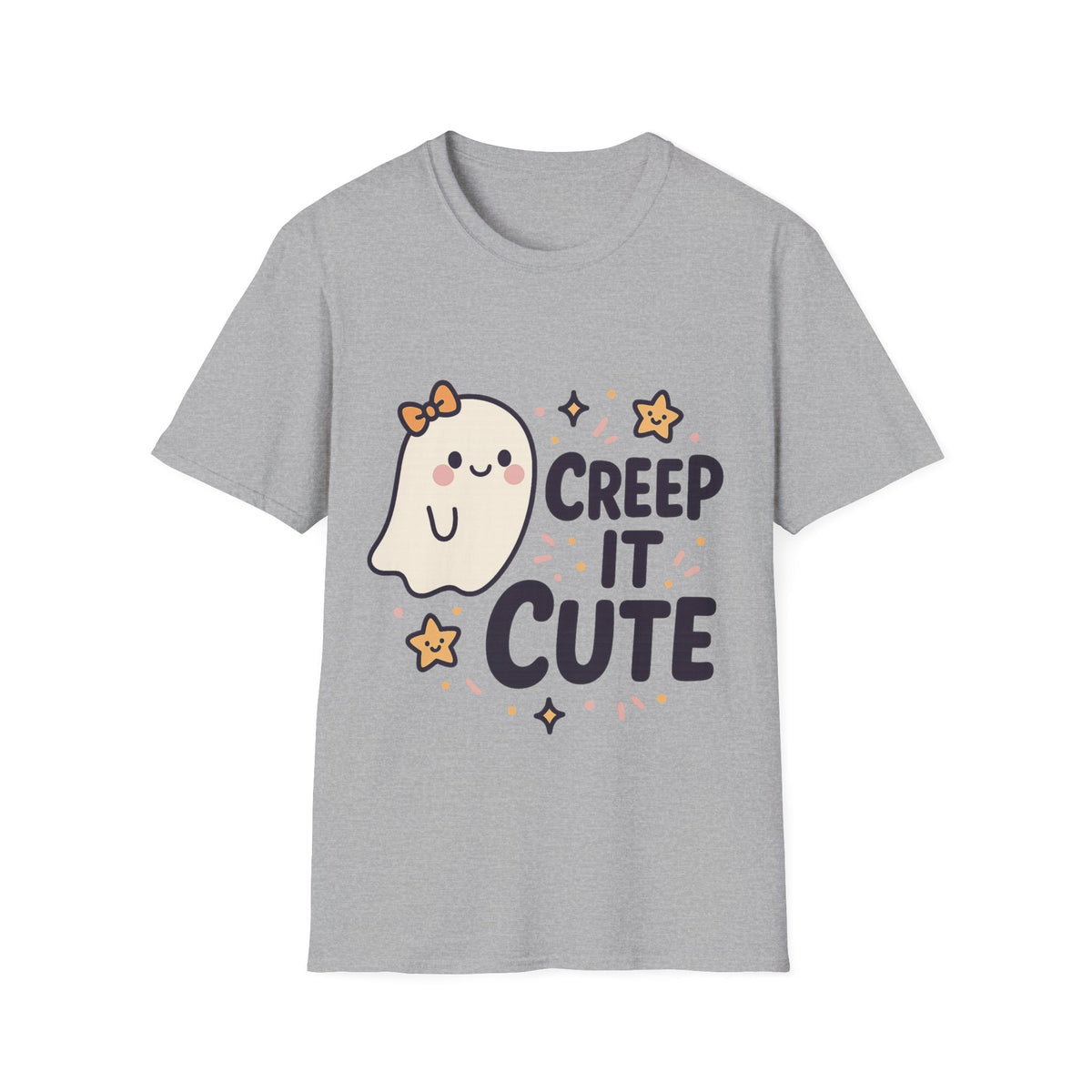 "Creep It Cute" Funny Ghost Tee | Pastel Spooky Season Halloween T-Shirt - Trending Now - September 2026