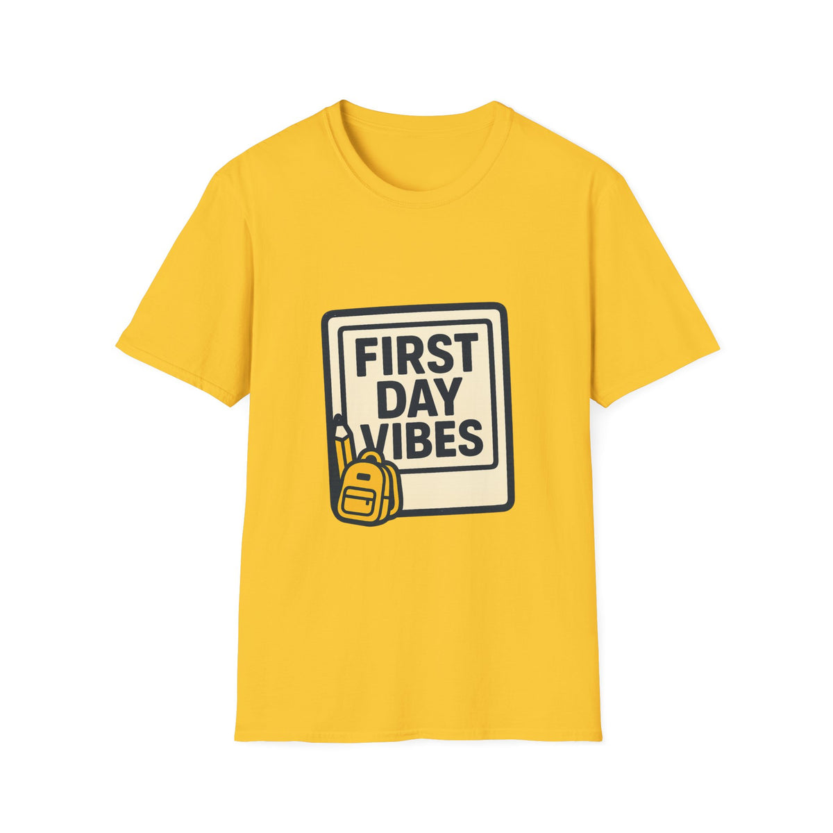 First Day Vibes T-Shirt — 'First Day' Retro Badge Tee - Trending Now - September 2026