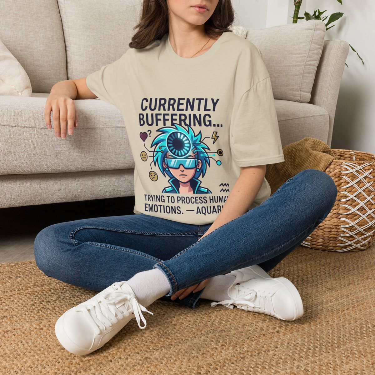 Currently Buffering T-Shirt — Funny Aquarius Zodiac Tee