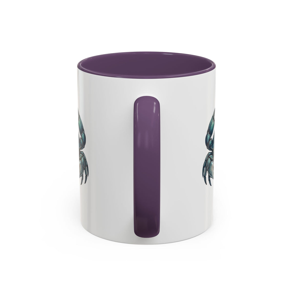Cancer Zodiac Blue Crab Accent Coffee Mug — Nautical Beach Home Decor Gift