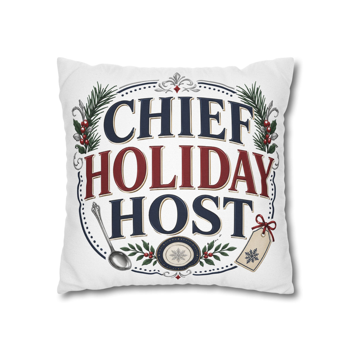 Christmas Chief Holiday Host Decorative Pillowcase