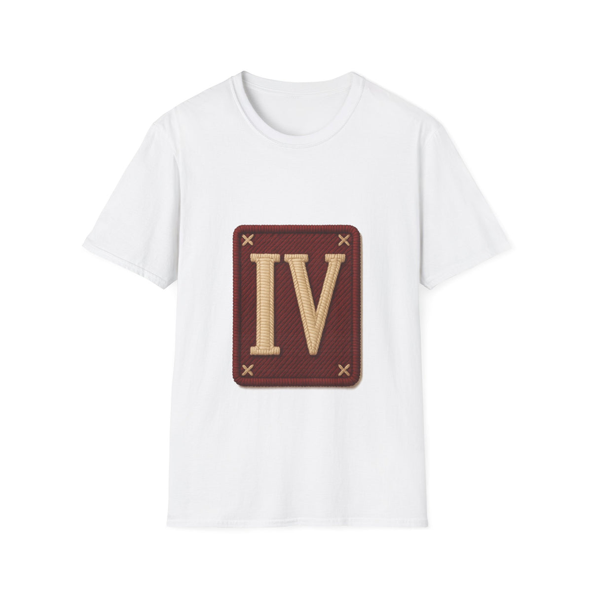 Roman Numeral IV Vintage Patch T-Shirt — Minimal Retro 4 Shirt - Trending Now - August 2026