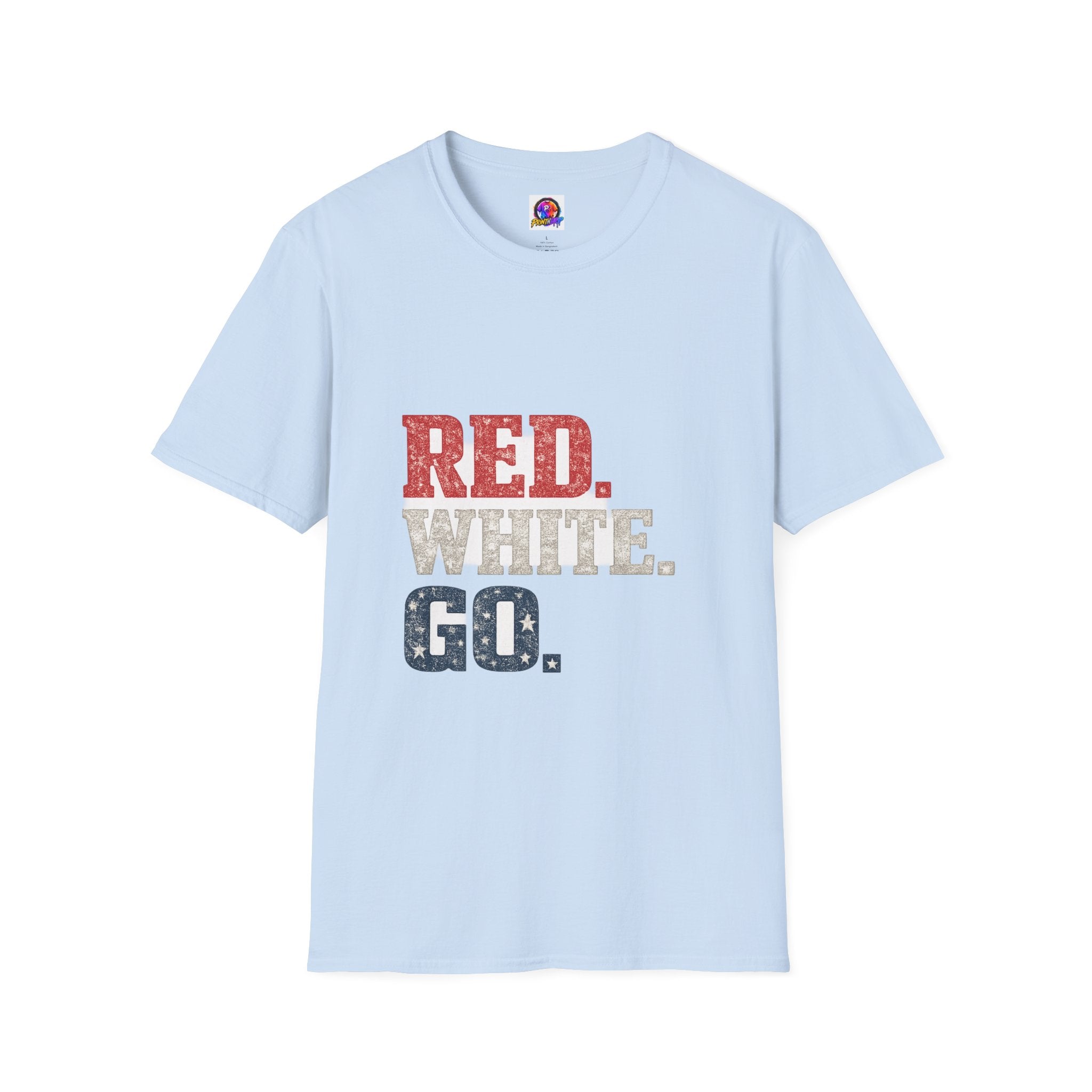 USA Patriotic 'Red. White. Go.' T-Shirt — 4th of July Independence Day Tee