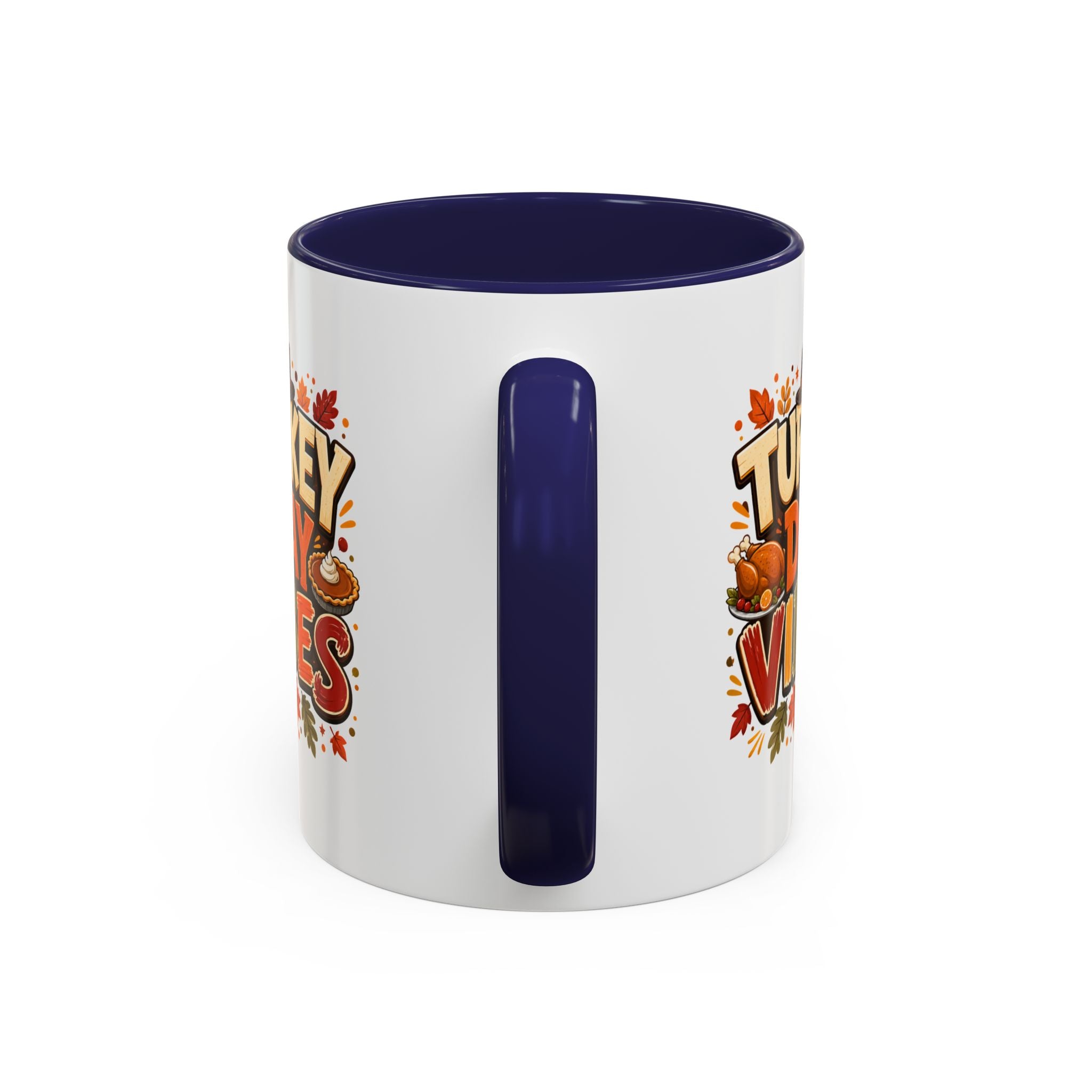 Thanksgiving Mug Turkey Day Vibes Accent Mug — Thanksgiving Coffee Cup