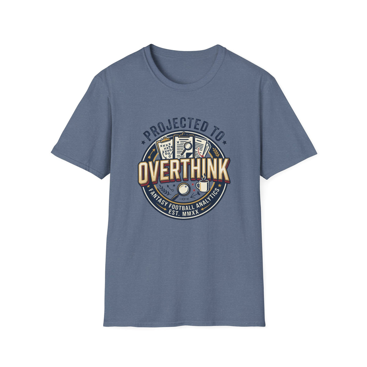 Overthink Club Graphic T-Shirt — 'Proudly Overthink' Vintage Badge Tee - Trending Now - August 2026