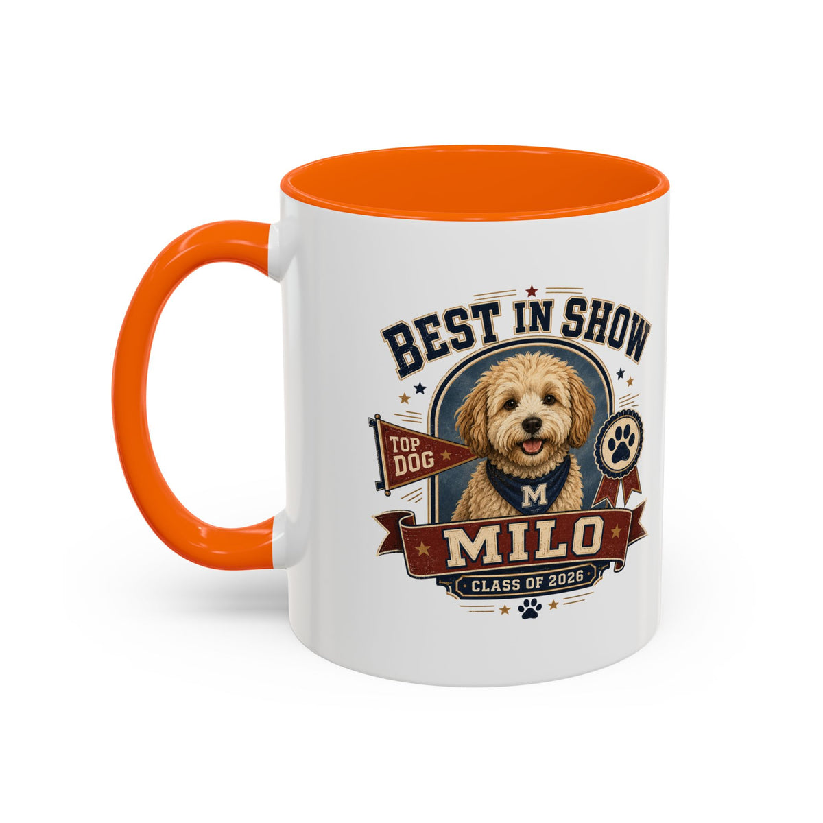 Milo Bailey Dog Dad Mom Best in Show Milo Coffee Mug — Personalized Dog Portrait Accent Mug