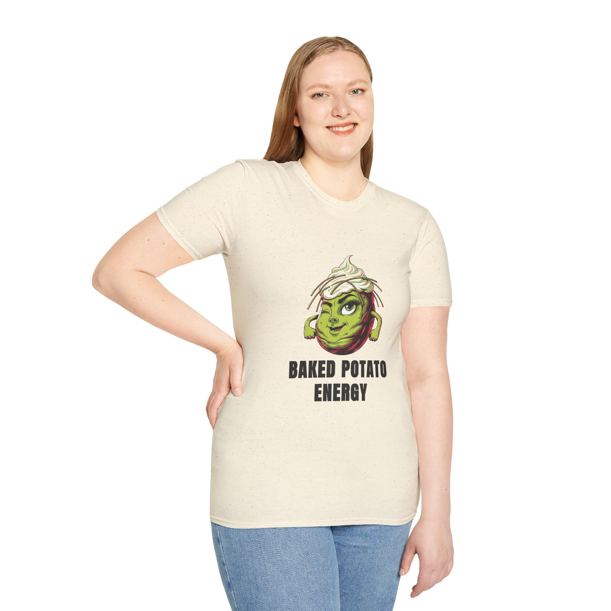 Baked Potato Energy T-Shirt — Funny Green Spud Graphic Tee - Trending Now - August 2026
