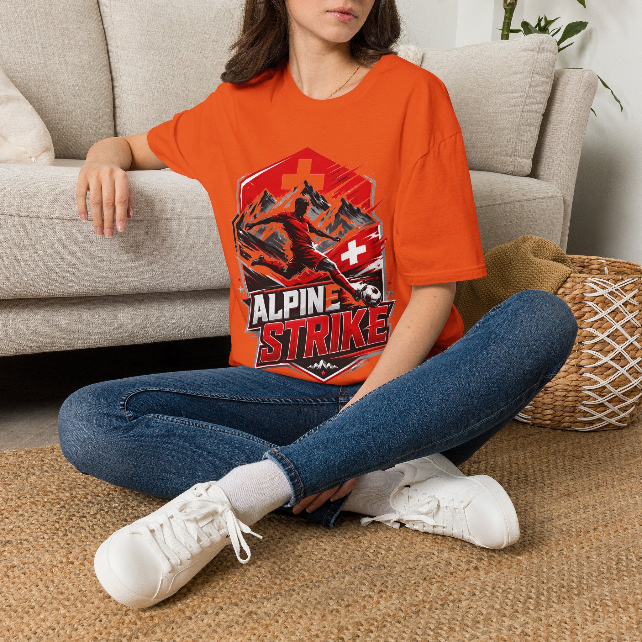 Switzerland Alpine Strike T‑Shirt – Swiss Mountain Ski & Snowboard Graphic