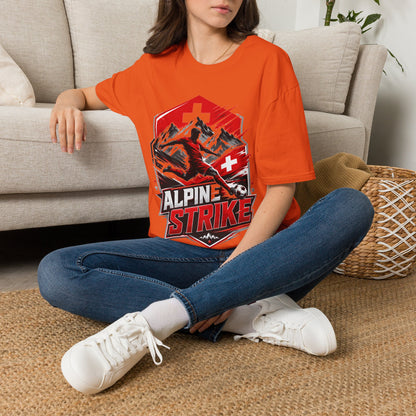 Switzerland Alpine Strike T‑Shirt – Swiss Mountain Ski & Snowboard Graphic
