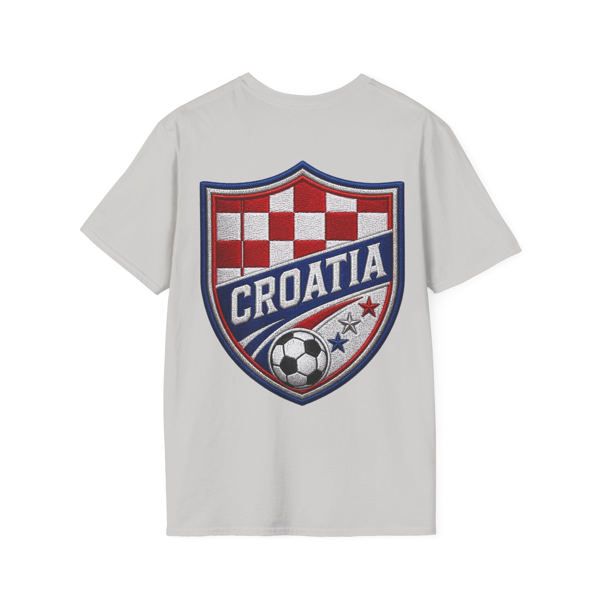 Checkered Glory T-Shirt — Croatia Soccer Fan Tee