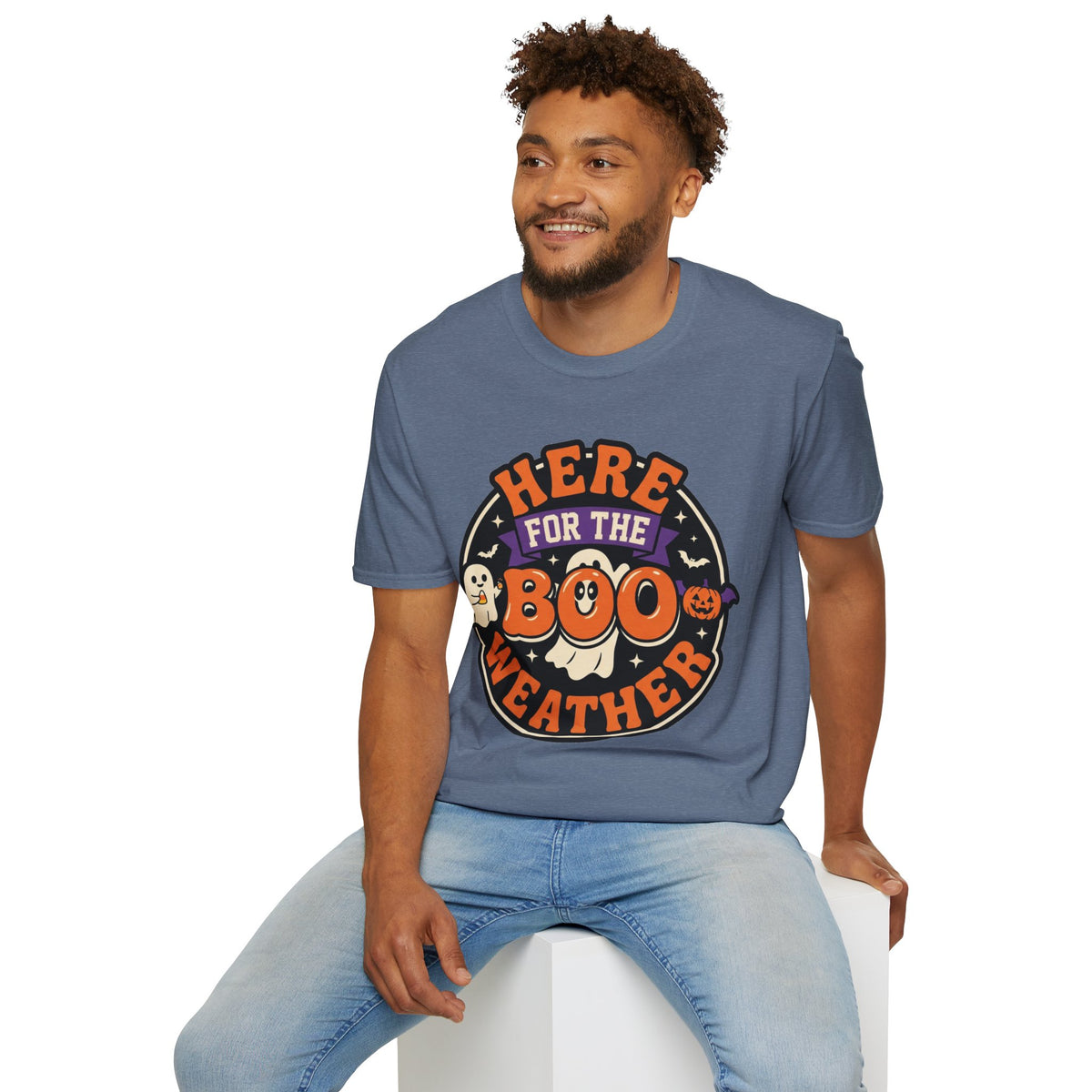 Halloween 'Here for the Boo Weather' T-Shirt - Trending Now - August 2026