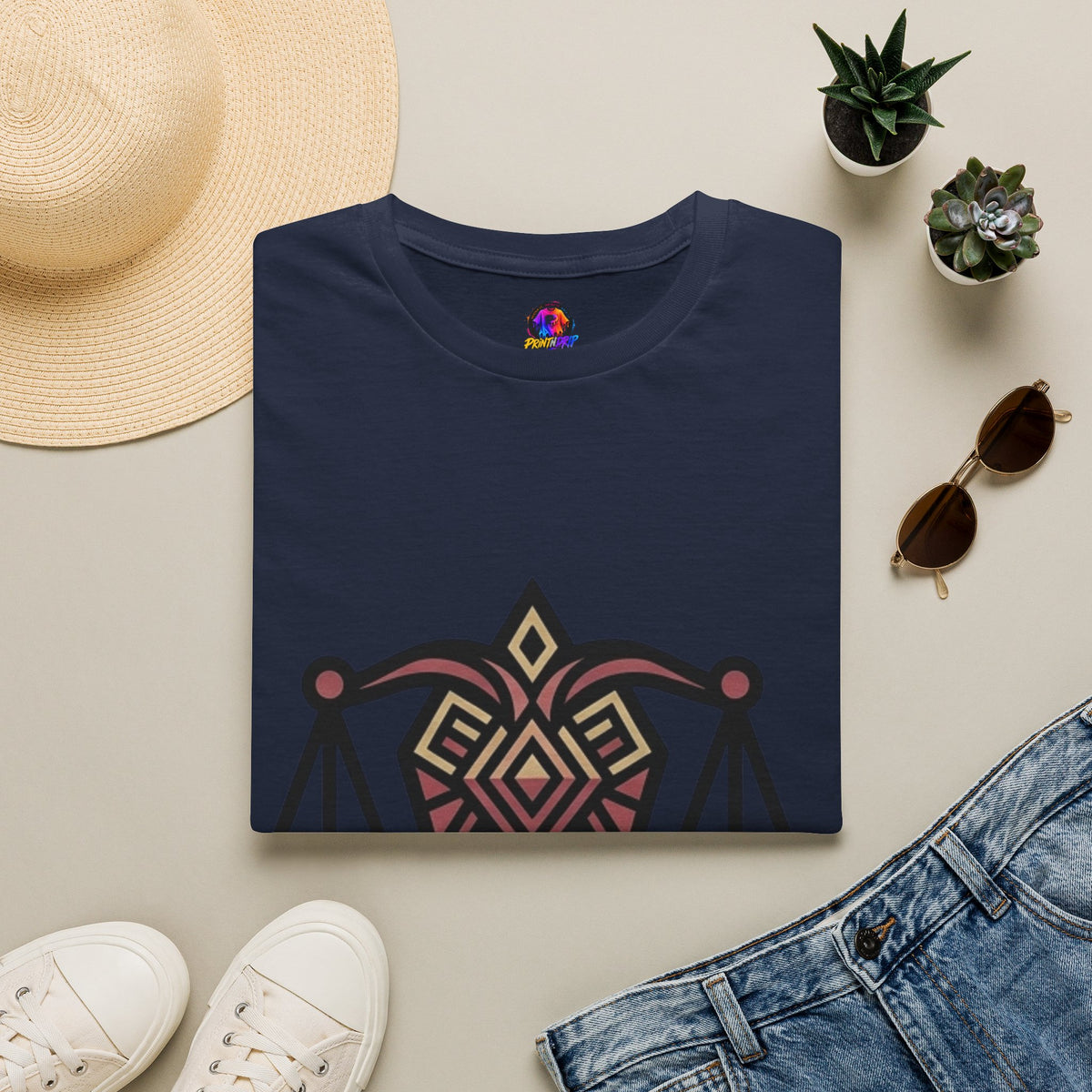 Libra Scales T-Shirt — Geometric Zodiac Libra Tee