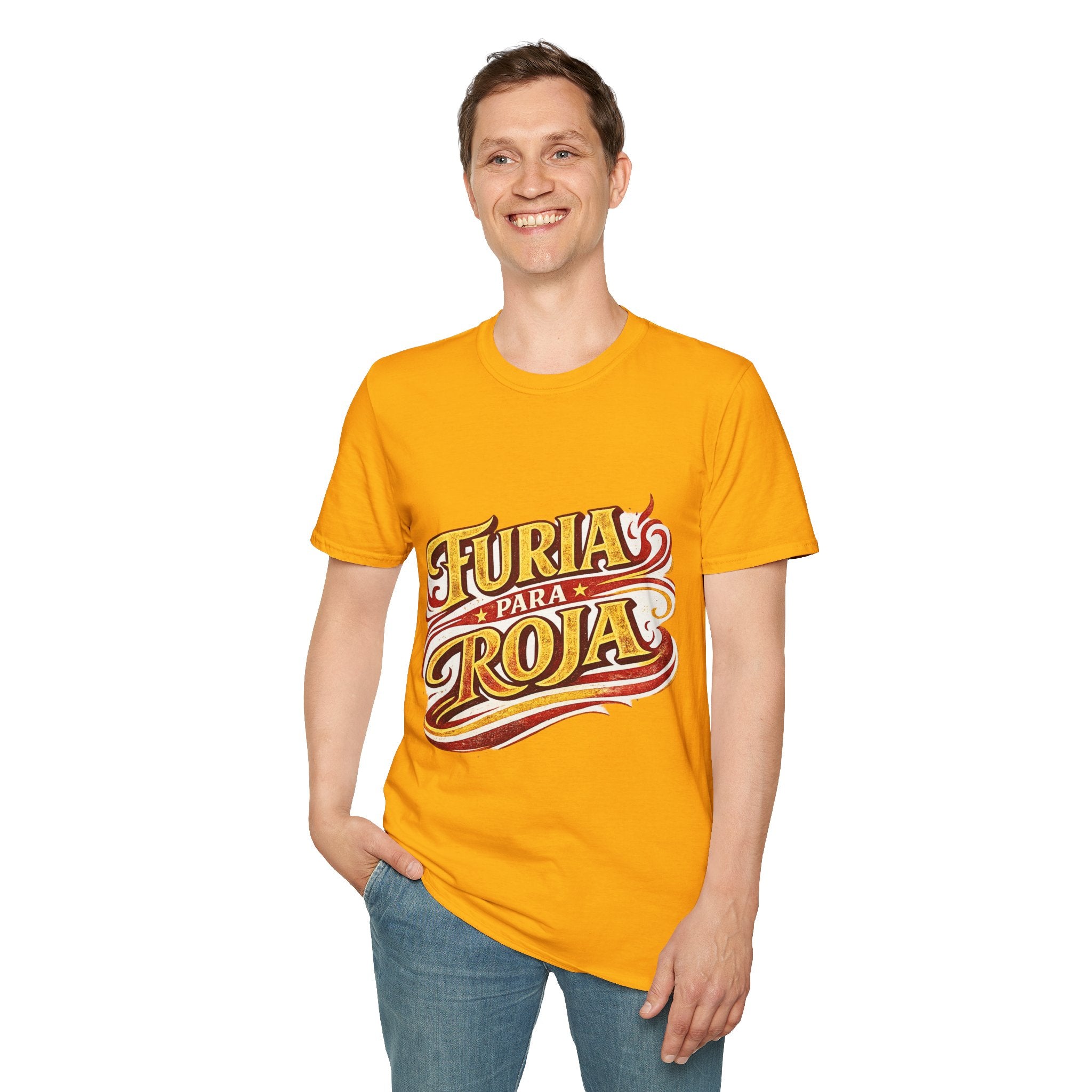 Spain Furia Para Roja T-Shirt — Vintage Flame Spanish Pride Soccer Tee