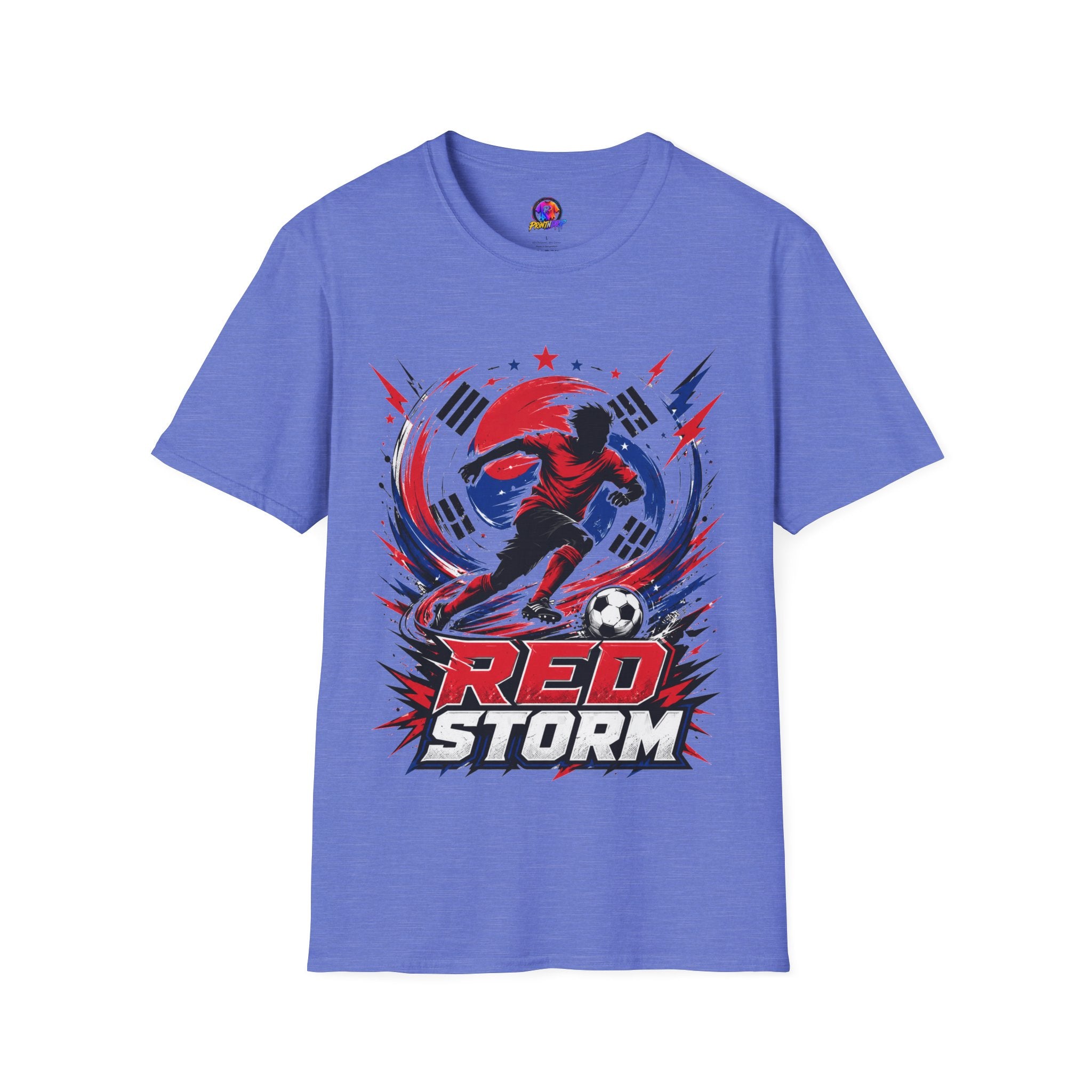South Korea Red Storm Soccer T-Shirt — Dynamic Player Graphic Tee