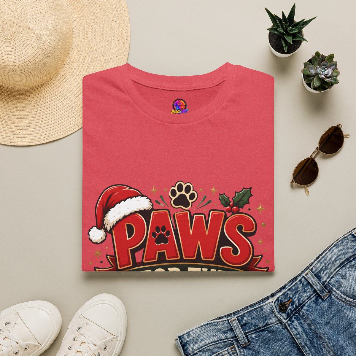 Paws for the Holidays T-Shirt — Festive Christmas Pet Lover Tee
