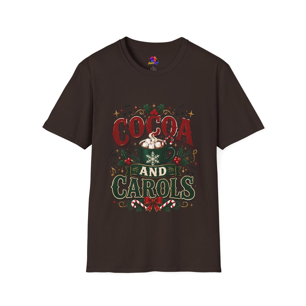 Cocoa and Carols T-Shirt — Cozy Holiday Cocoa Graphic Tee