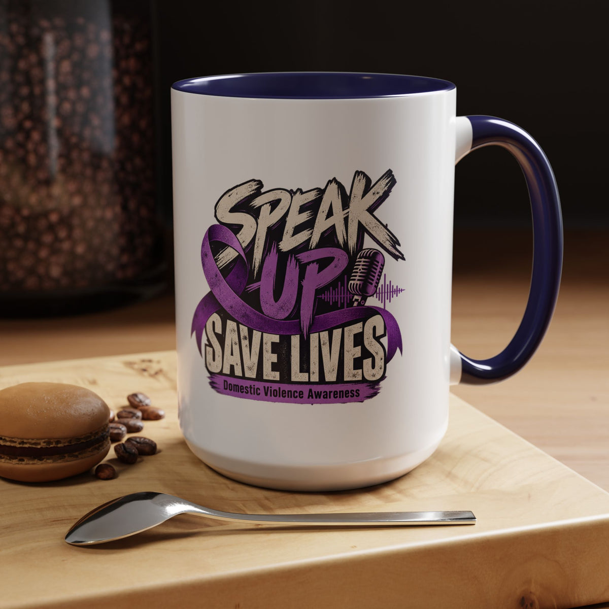 Speak Up Save Lives Domestic Violence Awareness Coffee Mug