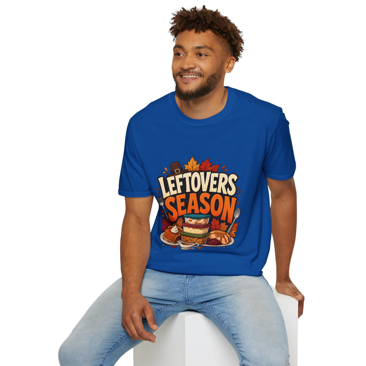 Thanksgiving T-Shirt Leftovers Season T-Shirt — Funny Thanksgiving Turkey & Pie Graphic Tee