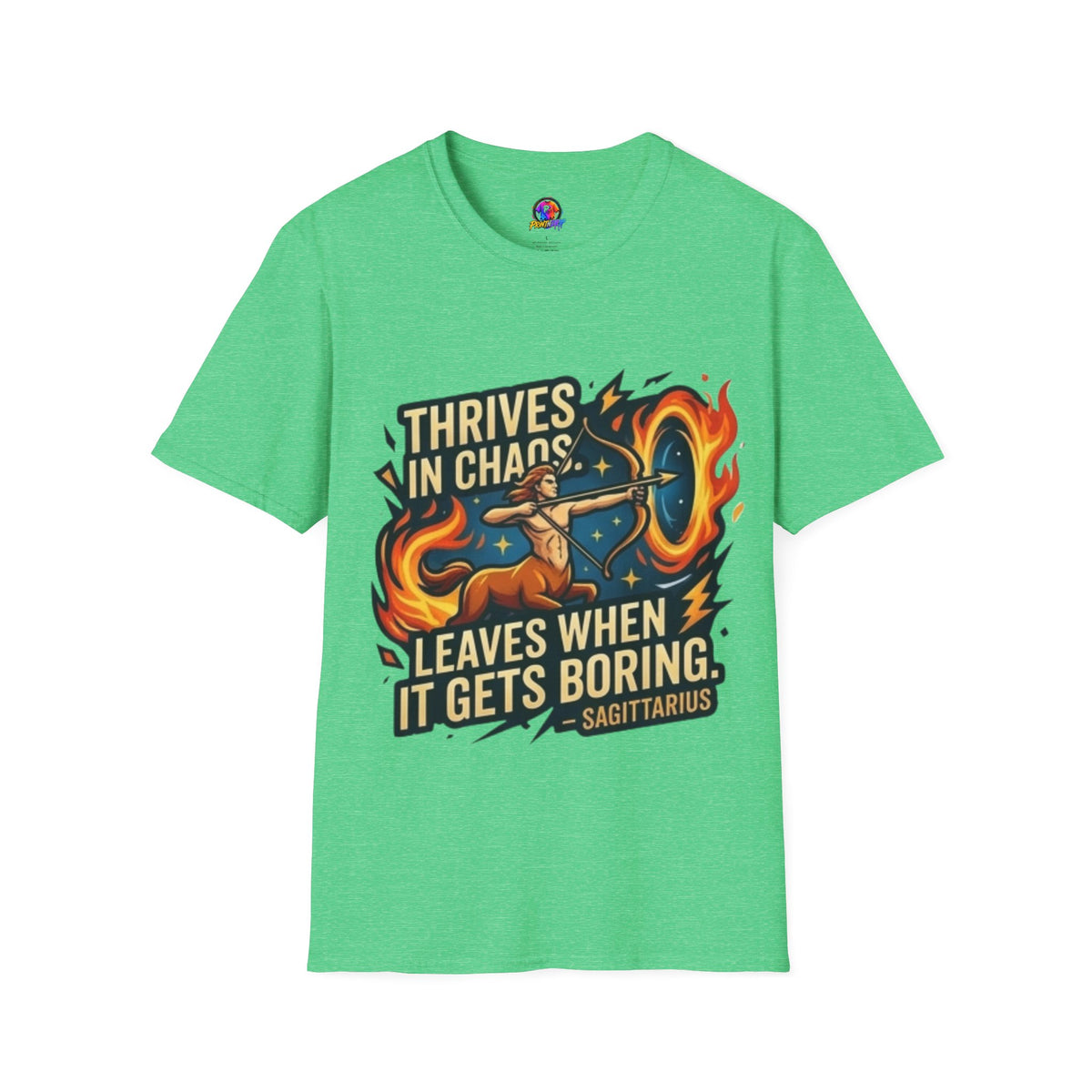 Sagittarius Archer T‑Shirt — "Thrives in Chaos" Zodiac Fire Sign Tee