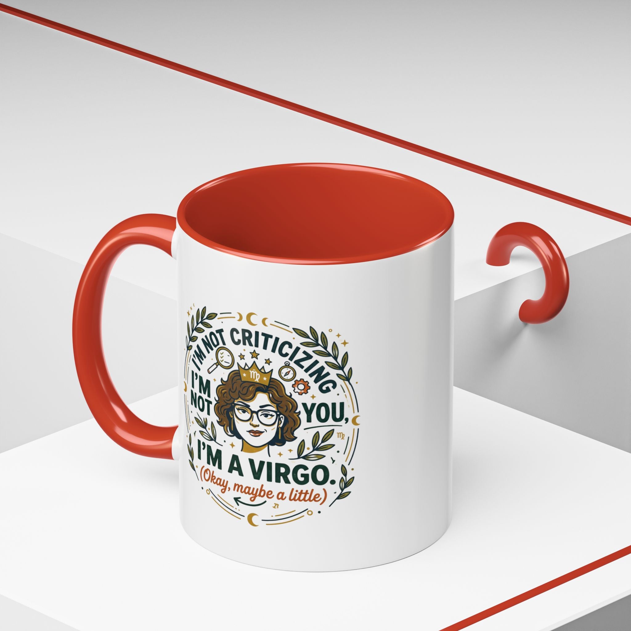 Virgo Coffee Mug - "I'm Not Criticizing, I'm a Virgo" Accent Ceramic Mug (11/15oz)