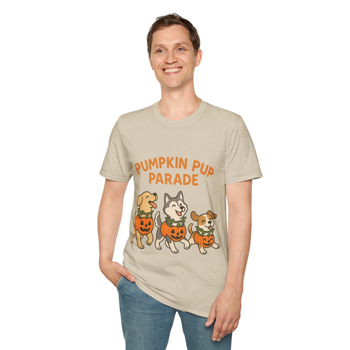 Pumpkin Pup Parade Graphic Tee, Cute Halloween Dogs Fall Season T-Shirt - Trending Now - September 2026