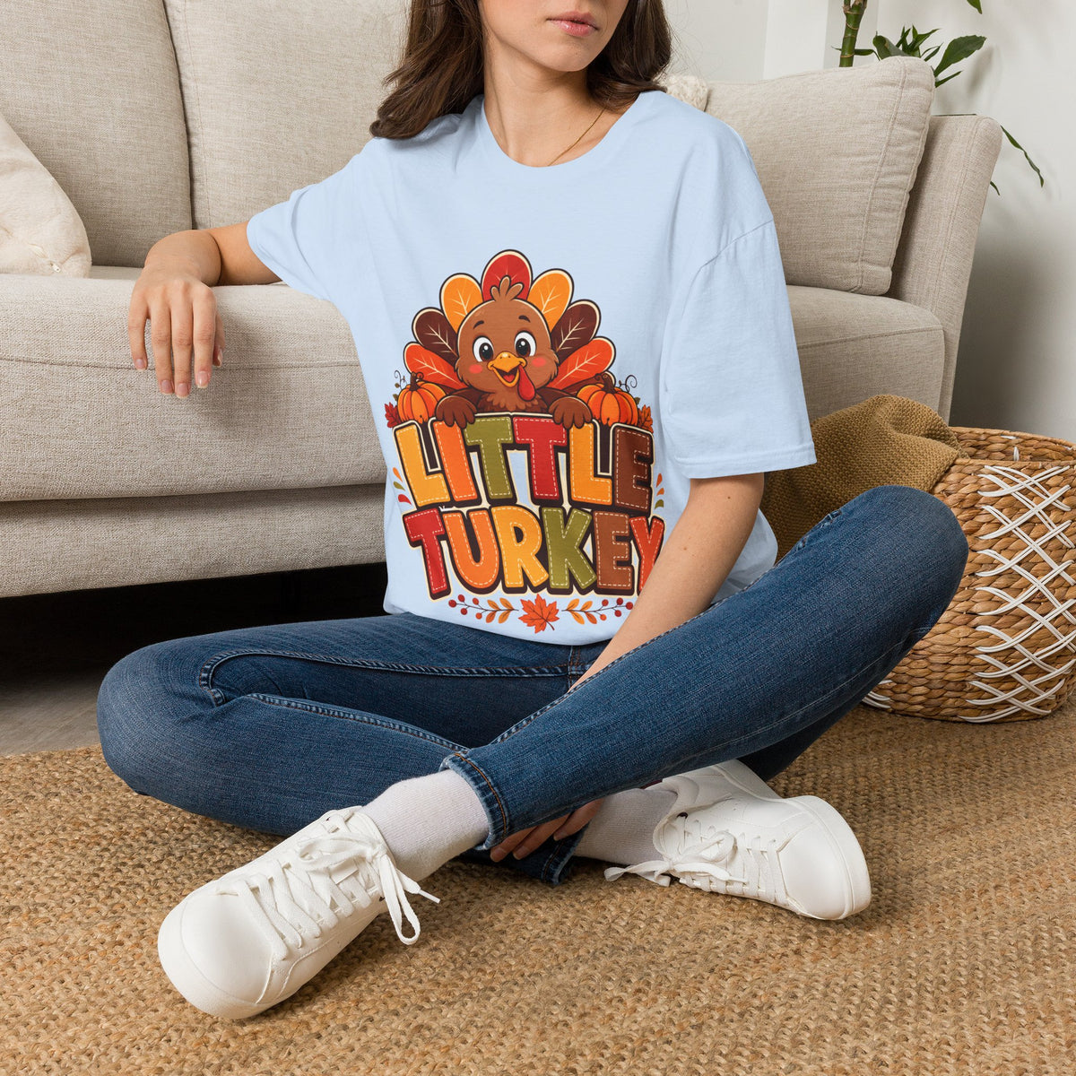 Thanksgiving T-Shirt Little Turkey T‑Shirt – Cute Thanksgiving Kids & Family Tee