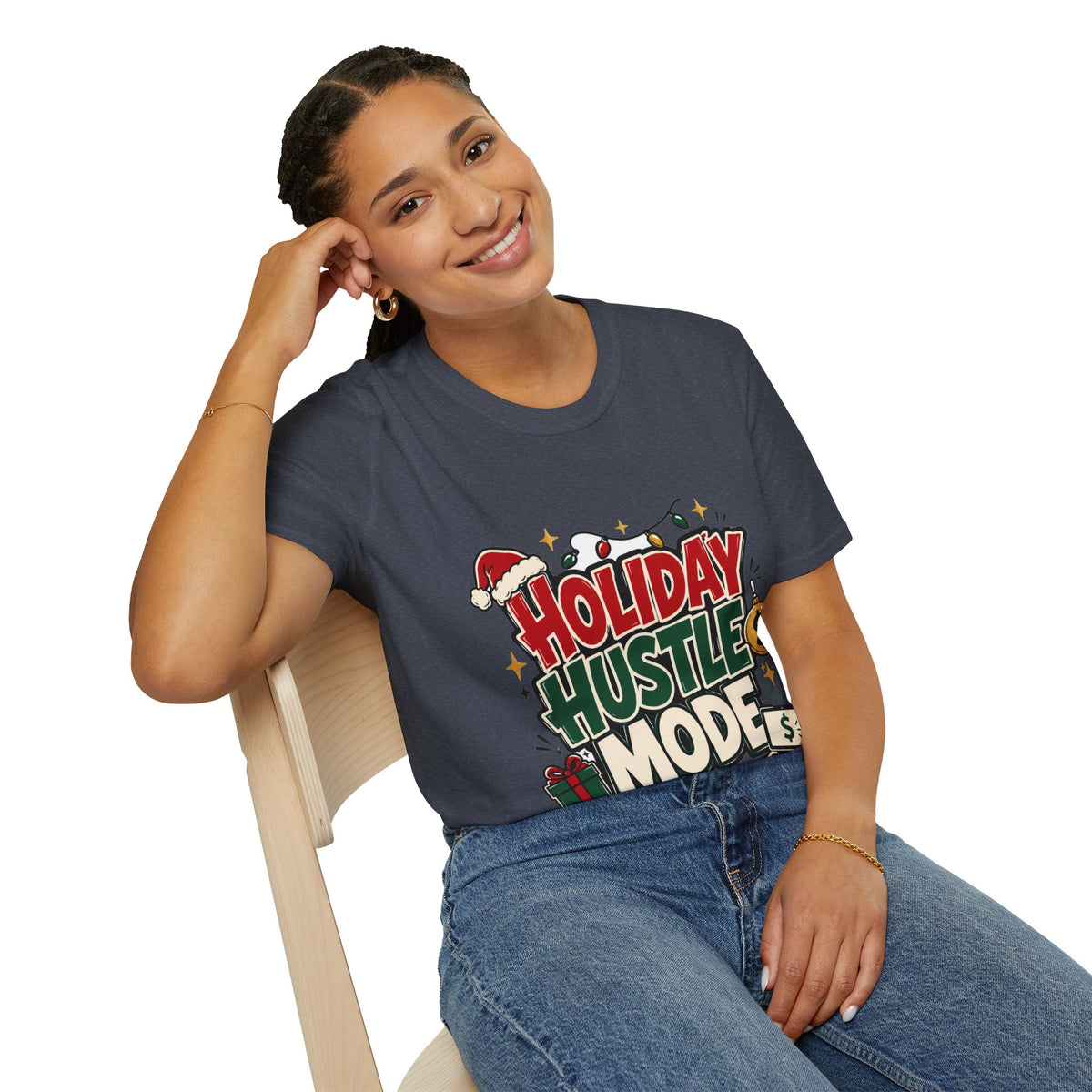 Holiday Hustle Mode T-Shirt — Funny Christmas Graphic Tee