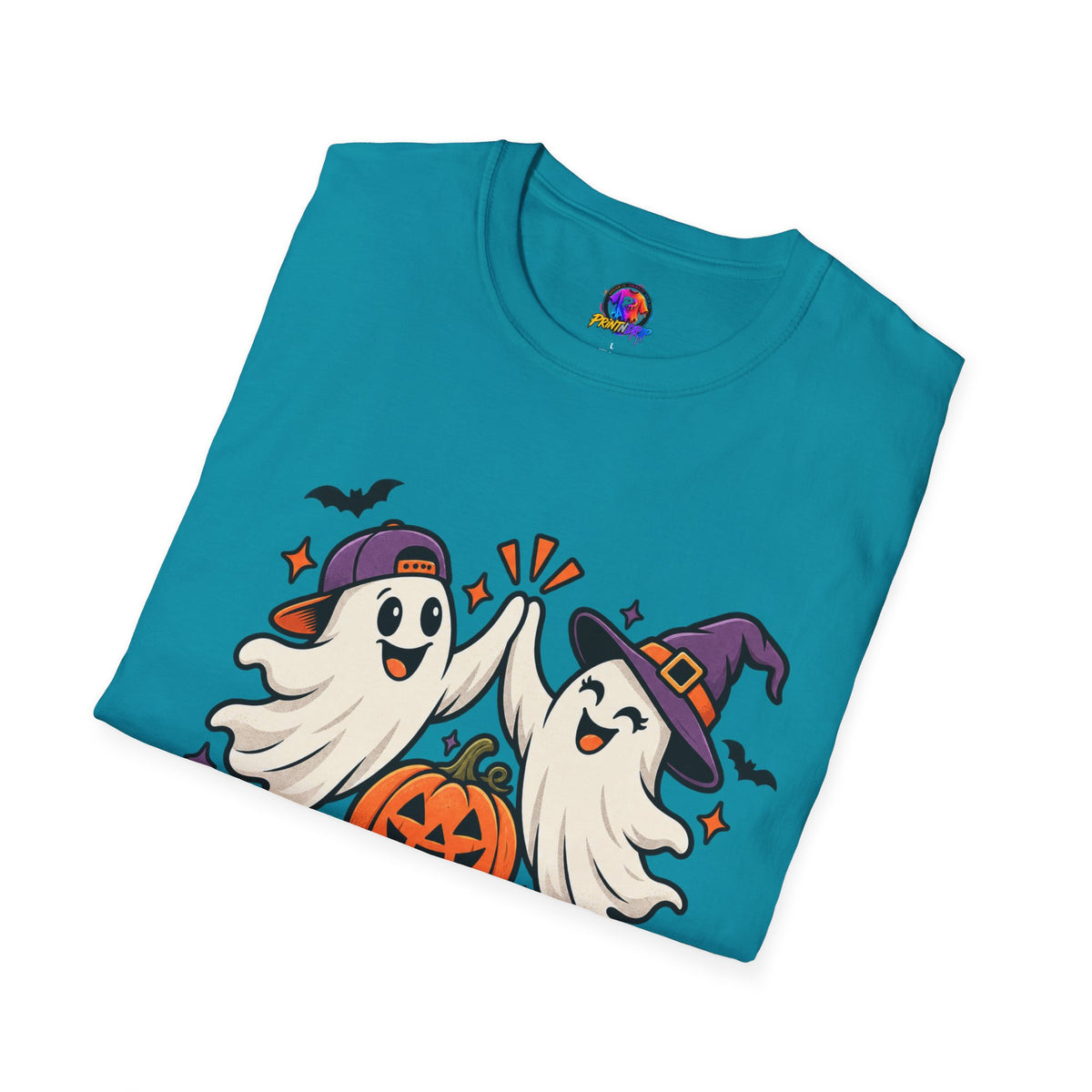 Boo Crew Halloween T-Shirt — Cute Ghosts & Pumpkin Graphic