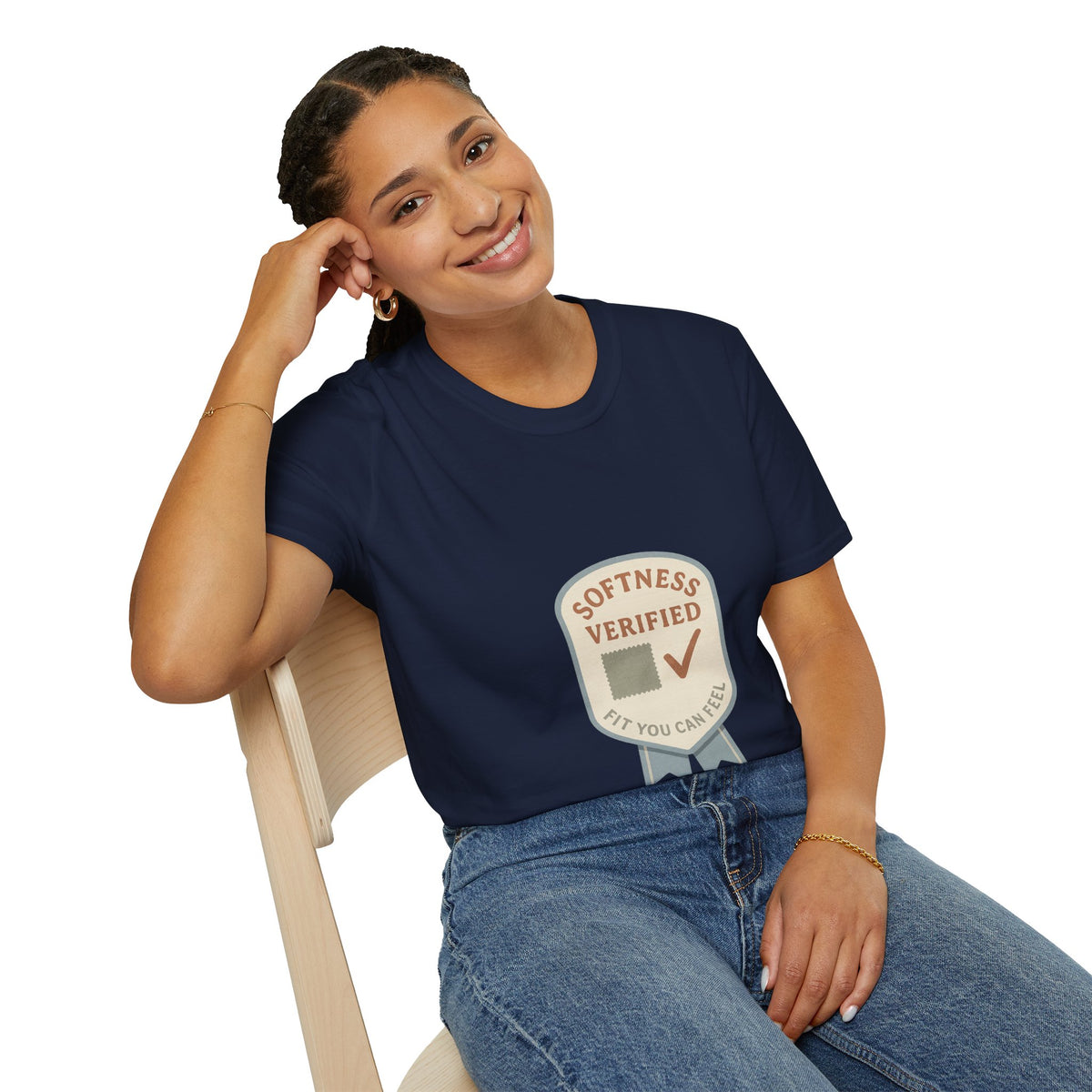 Softness Verified Badge T-Shirt — Cozy Comfort Graphic Tee - Trending Now - October 2026