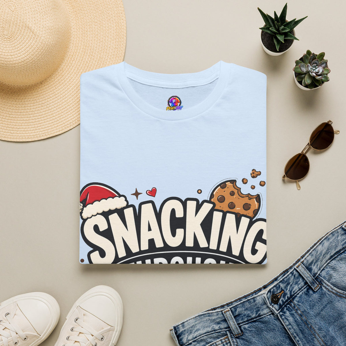 Snacking Through Christmas T-Shirt — Funny Holiday Cookie Tee