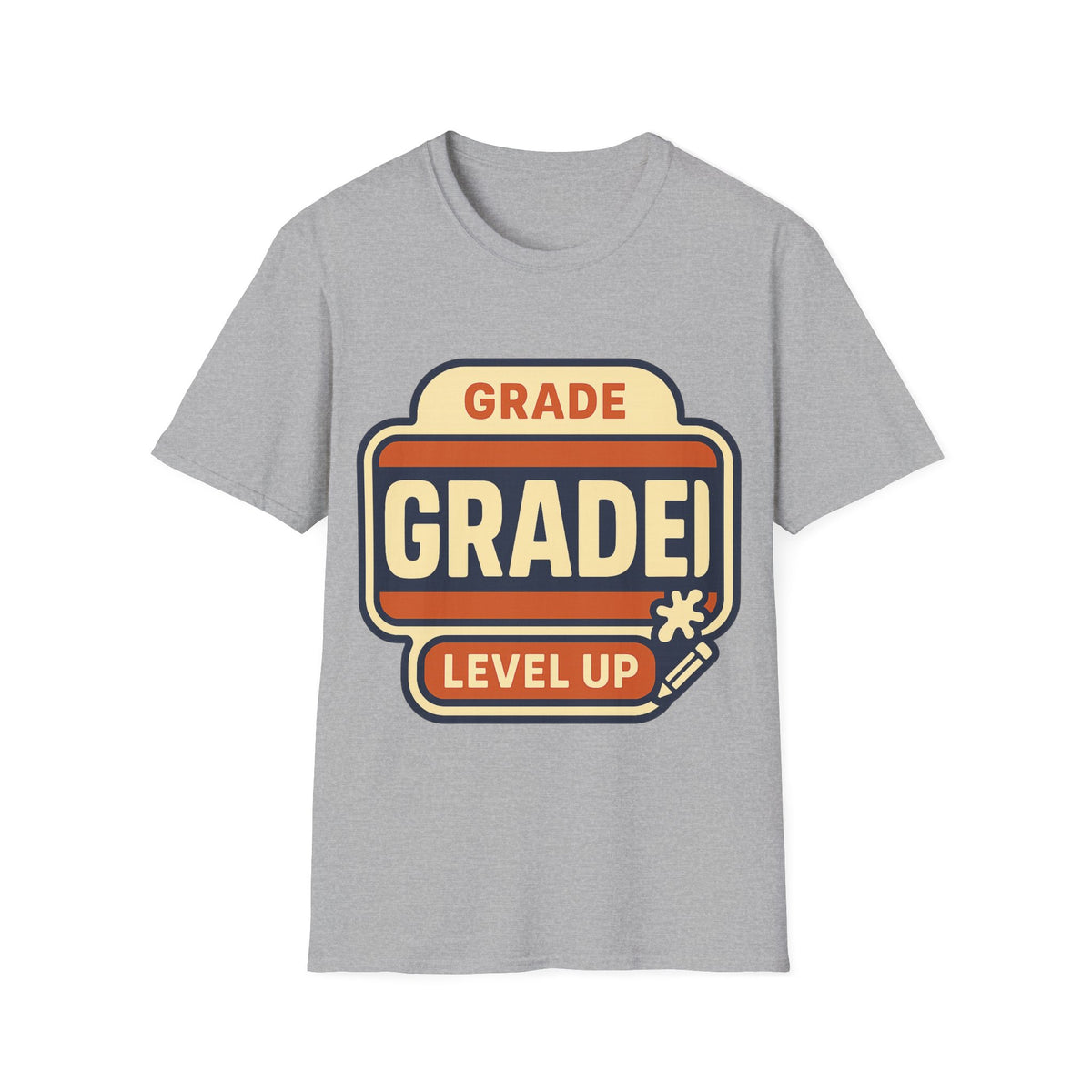Grade Up Retro Badge T‑Shirt — "GRADE! LEVEL UP" Gamer Teacher Gift - Trending Now - August 2026
