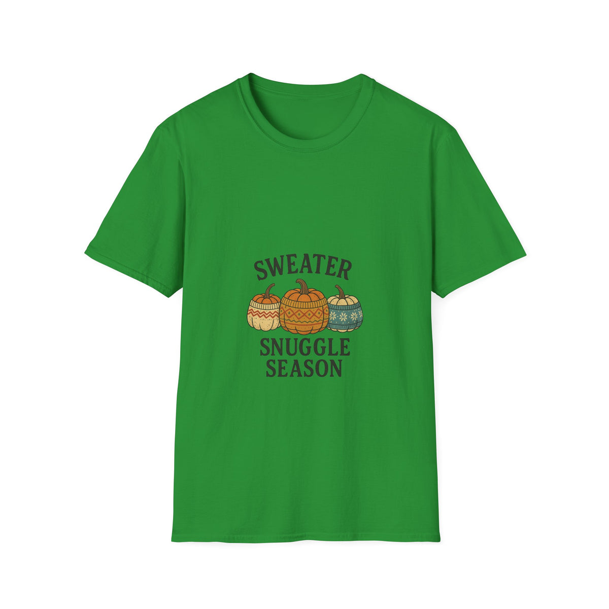 Sweater Snuggle Season T-Shirt — Cozy Fall Pumpkin Sweater Graphic Tee - Trending Now - October 2026