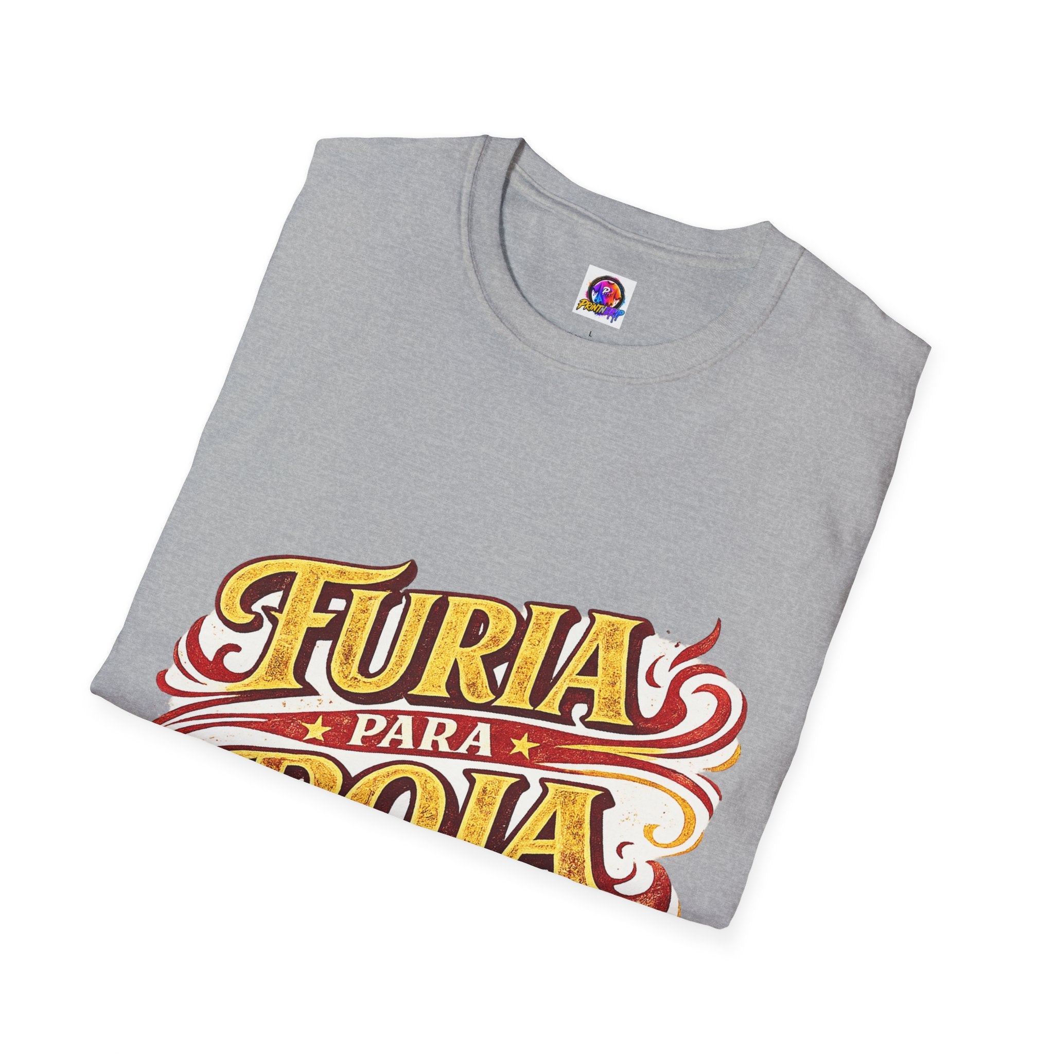 Spain Furia Para Roja T-Shirt — Vintage Flame Spanish Pride Soccer Tee