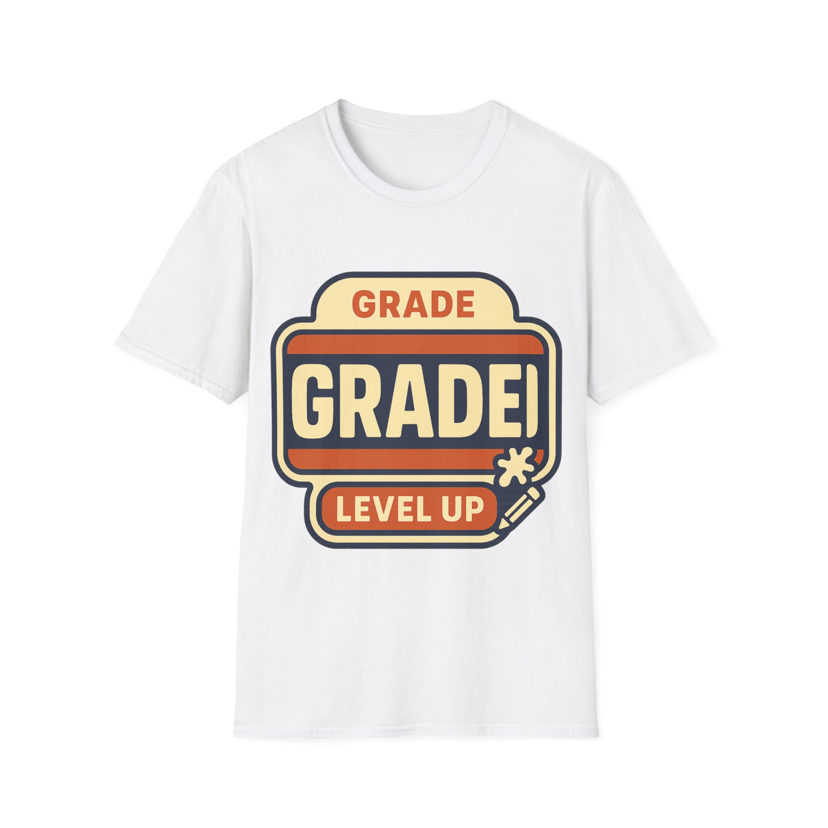 Grade Up Retro Badge T‑Shirt — "GRADE! LEVEL UP" Gamer Teacher Gift - Trending Now - August 2026