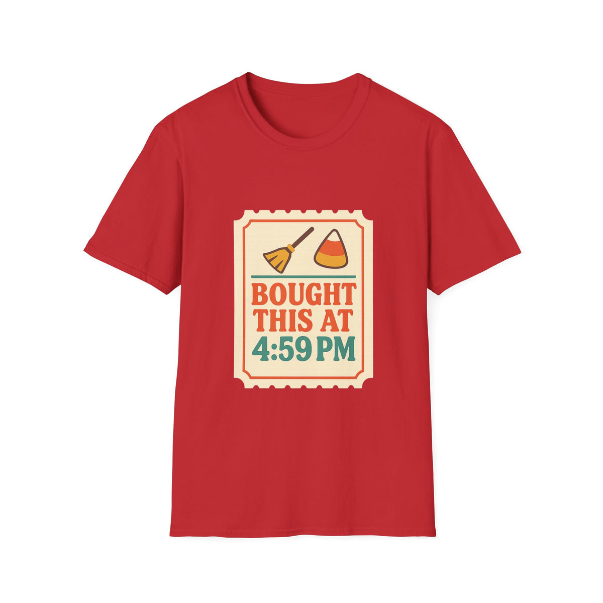 T-Shirt — "Bought This At 4:59 PM" Retro Grocery Sticker Design - Trending Now - October 2026