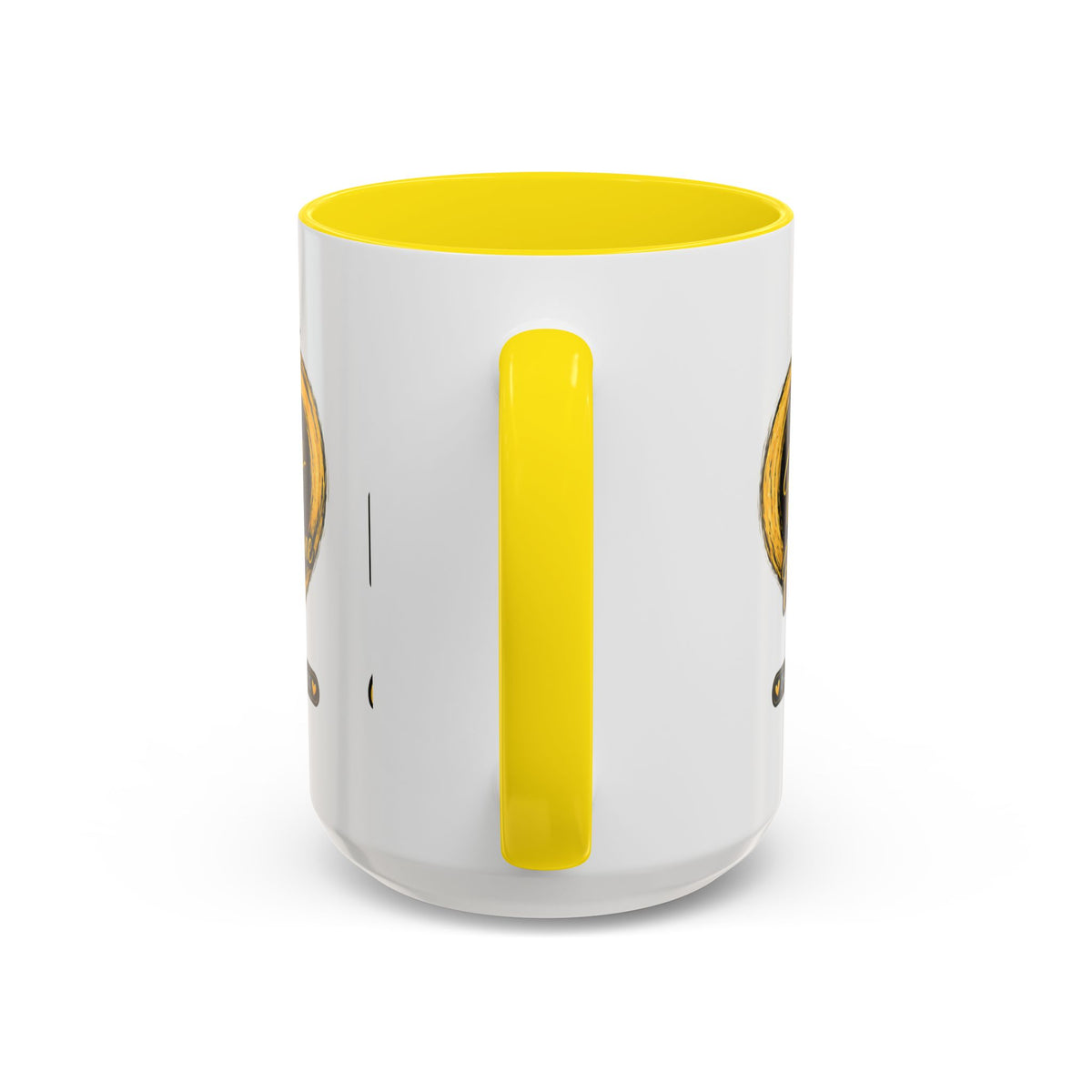 Childhood Cancer Awareness Accent Coffee Mug — "In This Family No One Fights Alone"