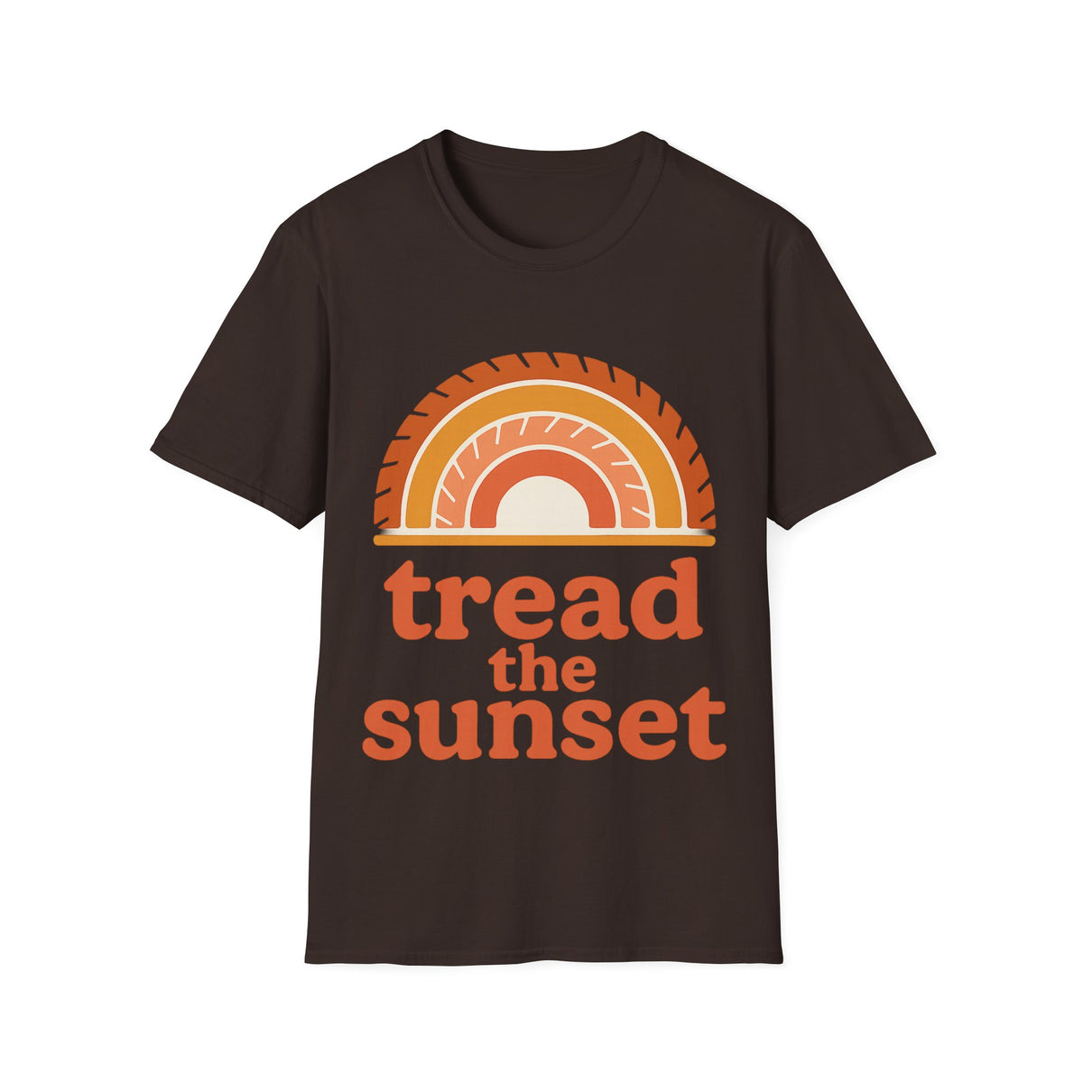 Tread The Sunset Boho Rainbow T-Shirt, Retro Wanderlust Hiking Outdoor Graphic Tee - Trending Now - September 2026