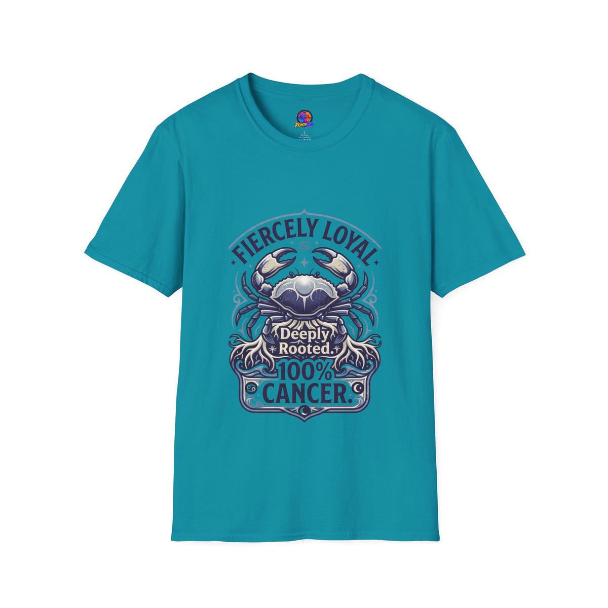 Cancer Zodiac T-Shirt — Fiercely Loyal Crab Design (100% Cancer, Deeply Rooted)