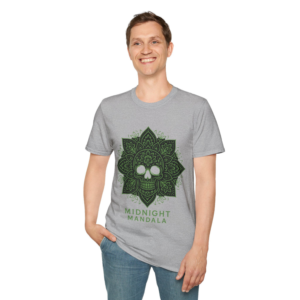 Mandala Skull T-Shirt — Midnight Mandala Floral Skull Tee - Trending Now - August 2026