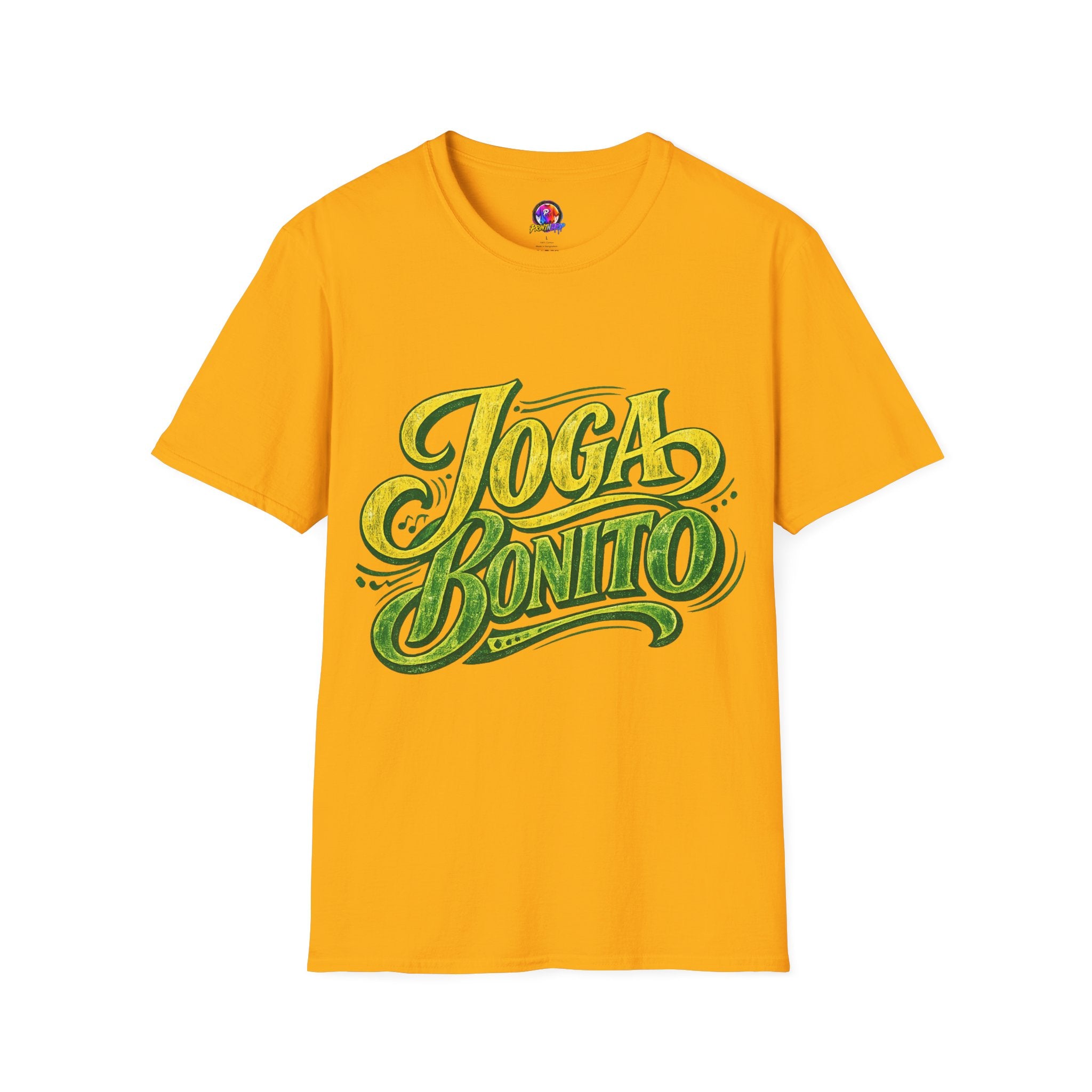 Brazil T-Shirt — 'Joga Bonito' Vintage Soccer Script Tee