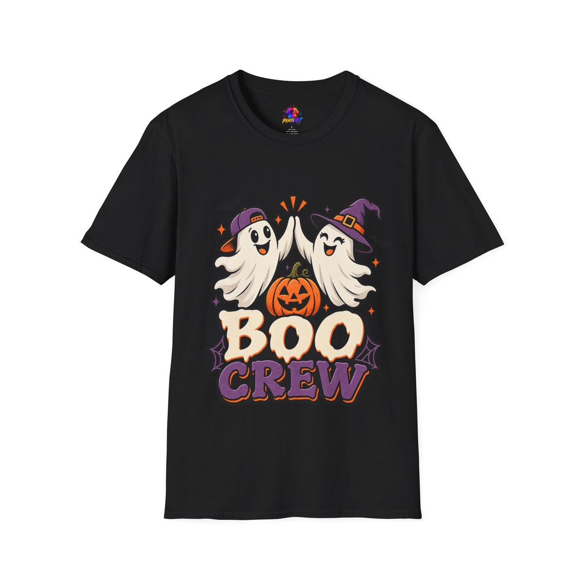 Boo Crew Halloween T-Shirt — Cute Ghosts & Pumpkin Graphic