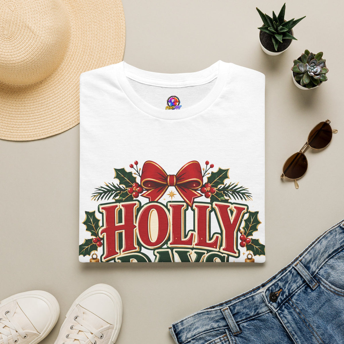 Holly Days Family Club T‑Shirt — Festive Christmas Holiday Tee