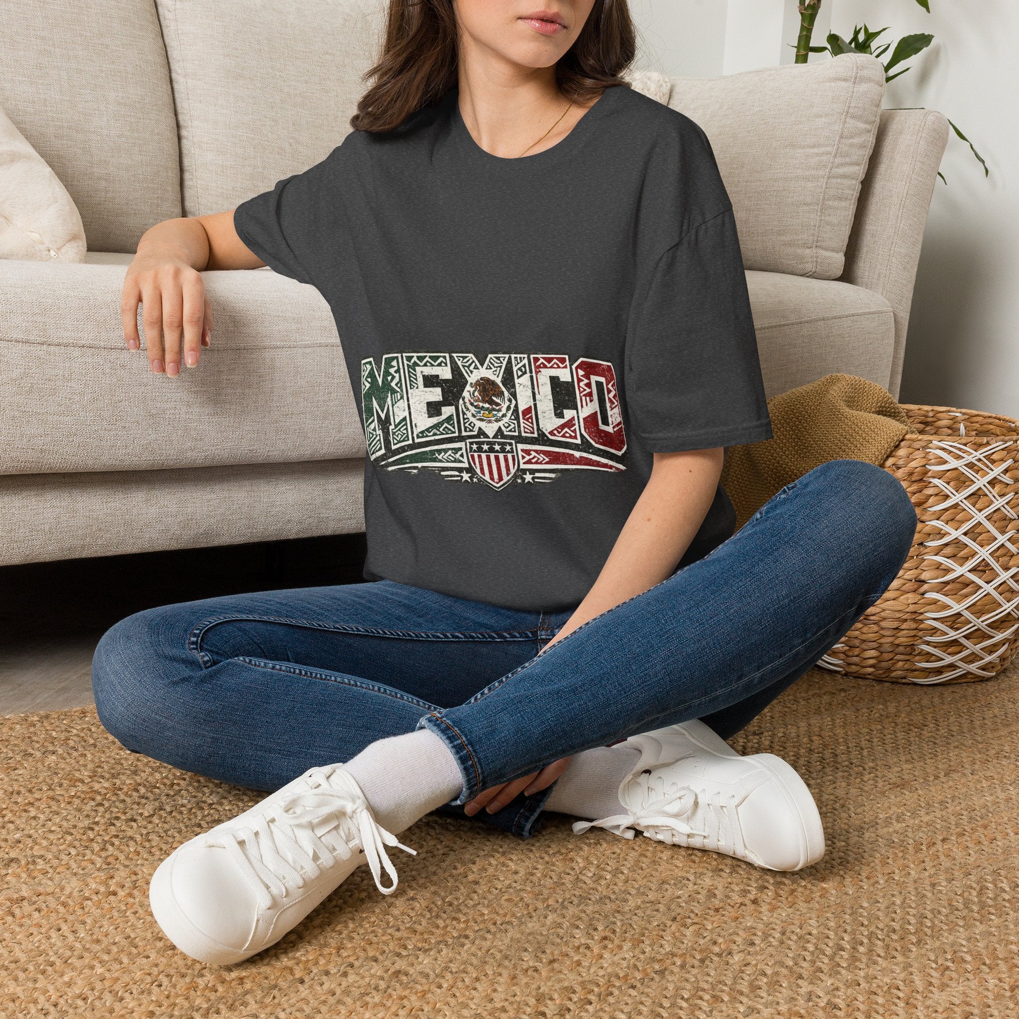 Mexico Pride Graphic T-Shirt — Retro Mexican Flag Design
