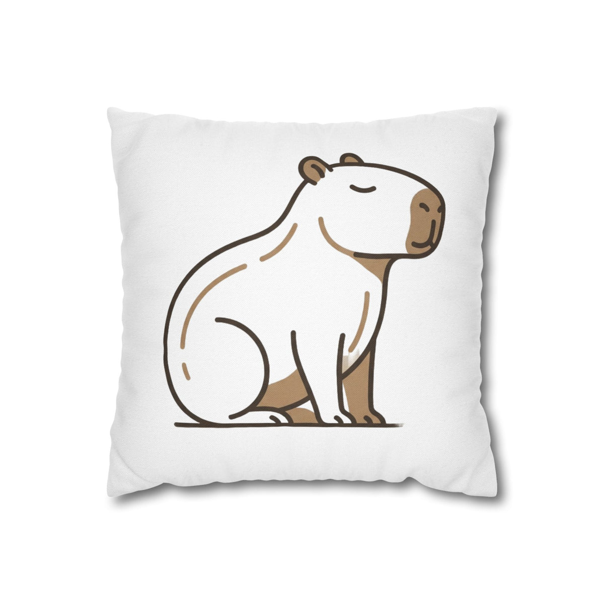Funny Capybara Cute Throw Pillowcase – Minimalist Animal Decorative Cushion