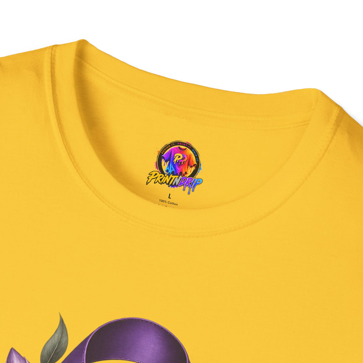 Healing Is Power Purple Ribbon Awareness Domestic Violence  T-Shirt