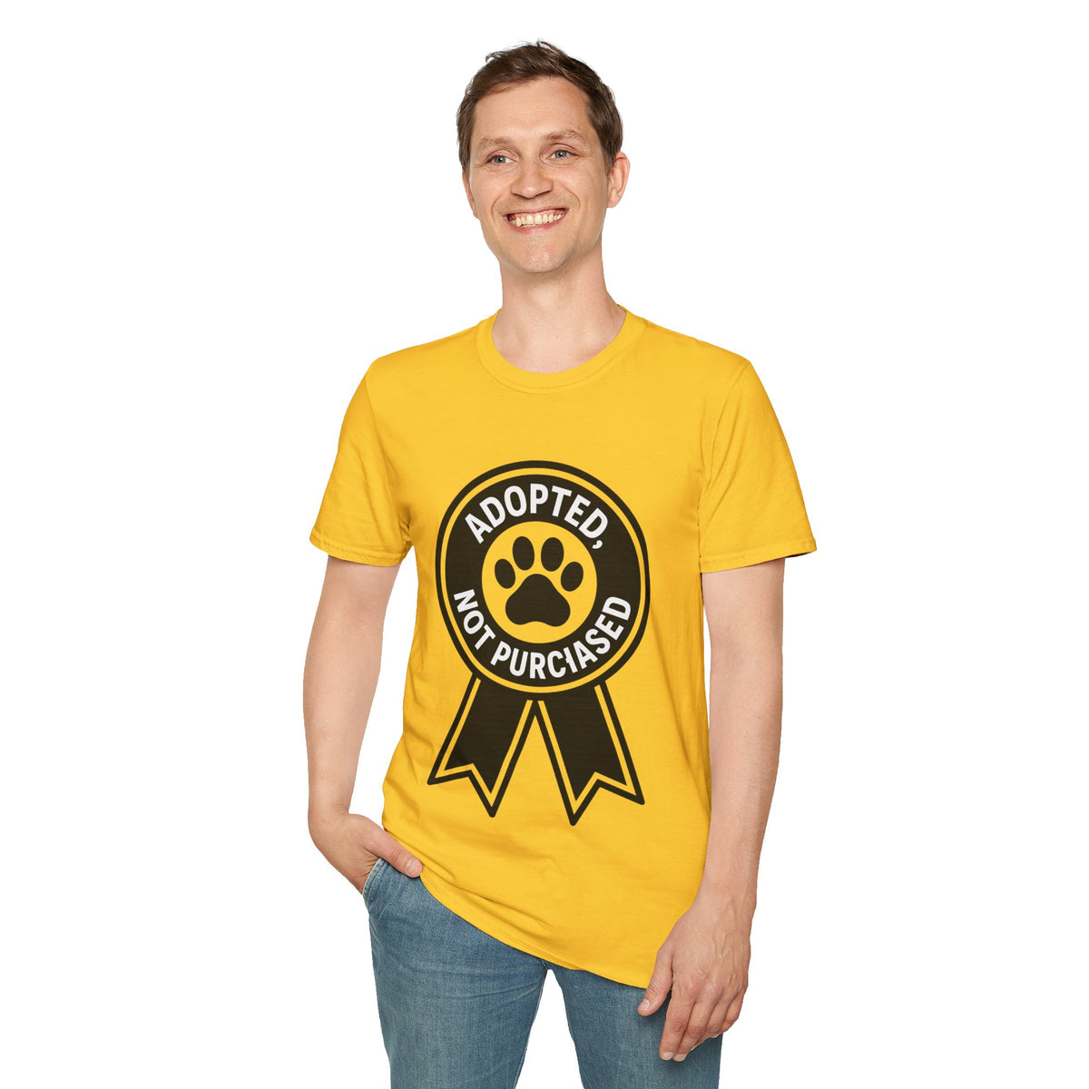 Adopted Not Purchased Graphic T-Shirt — Rescue Pet Awareness Tee - Trending Now - August 2026