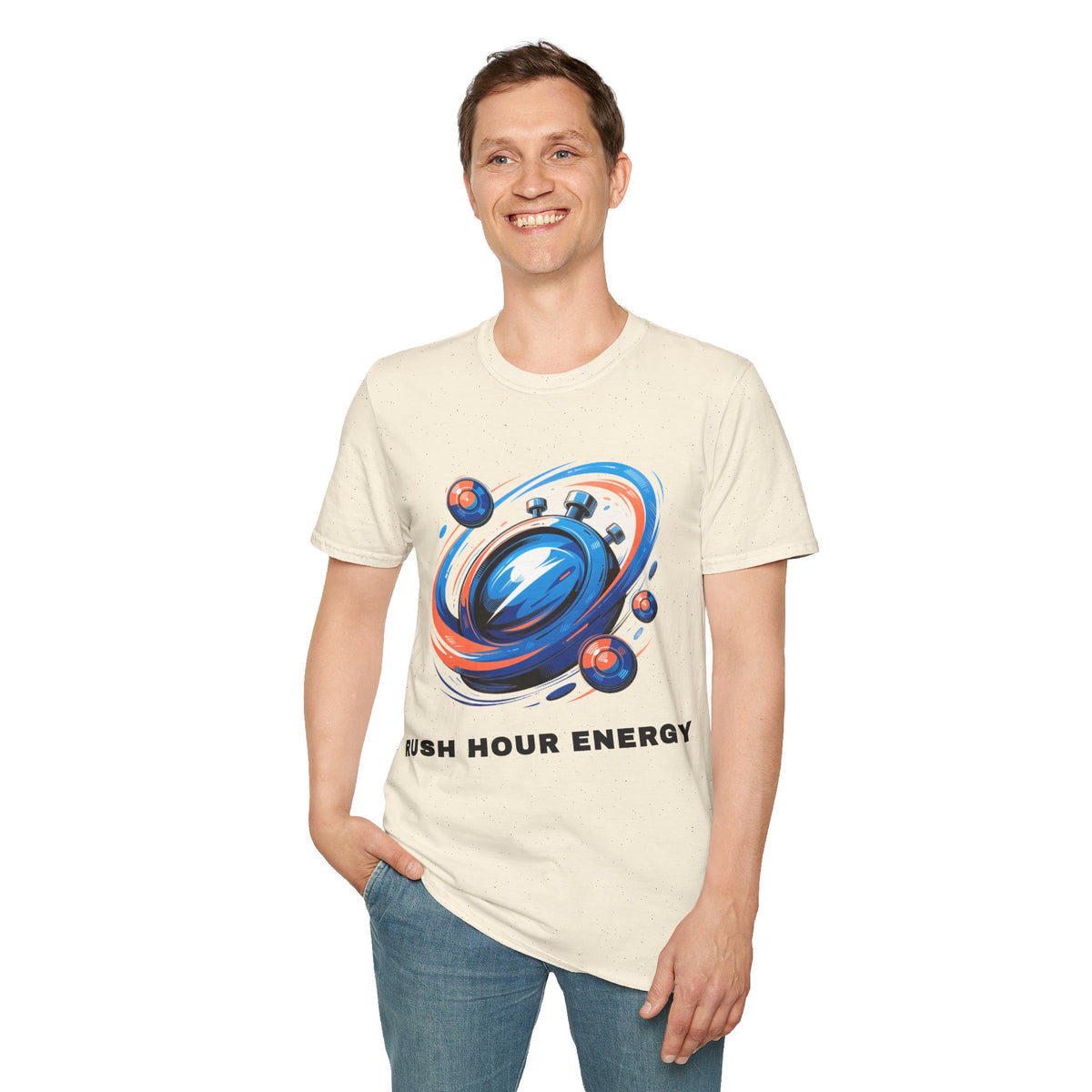 Stopwatch Orbit T-Shirt — 'Rush Hour Energy' Retro Space Graphic Tee - Trending Now - September 2026