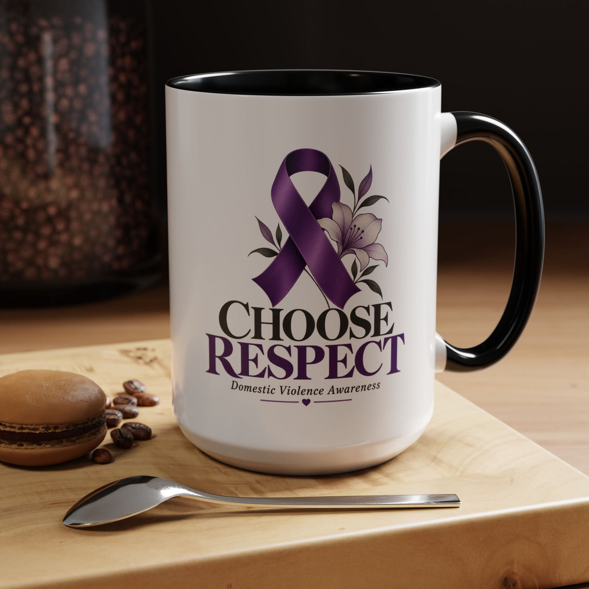 Choose Respect - Domestic Violence Awareness Coffee Mug (Accent, 11/15oz)