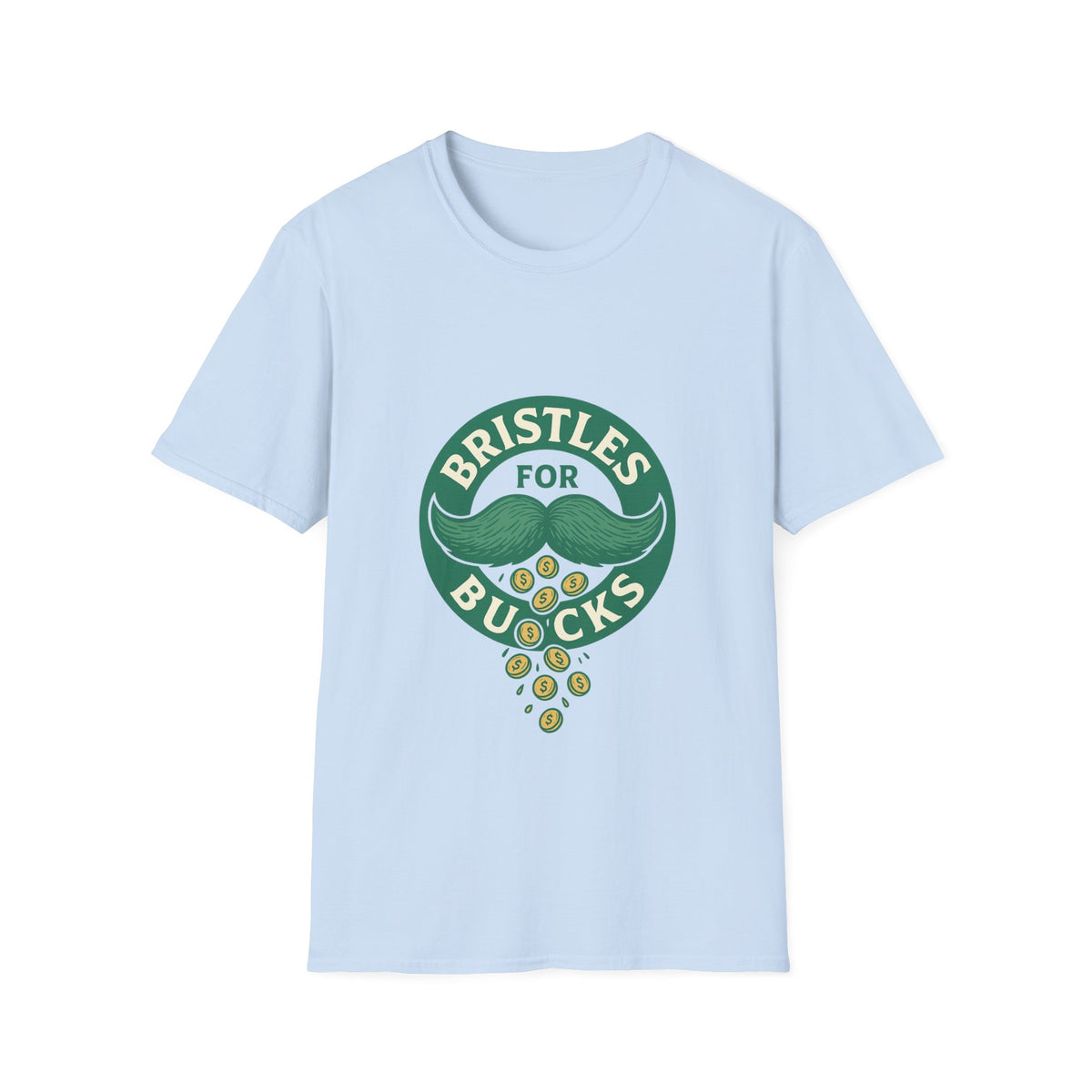 Bristles for Bucks T‑Shirt — Vintage Green Charity Donation Logo Tee - Trending Now - October 2026