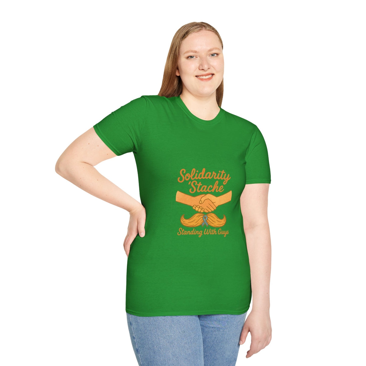 T-Shirt — Solidarity Stache Orange Mustache Graphic (Movember Support) - Trending Now - October 2026